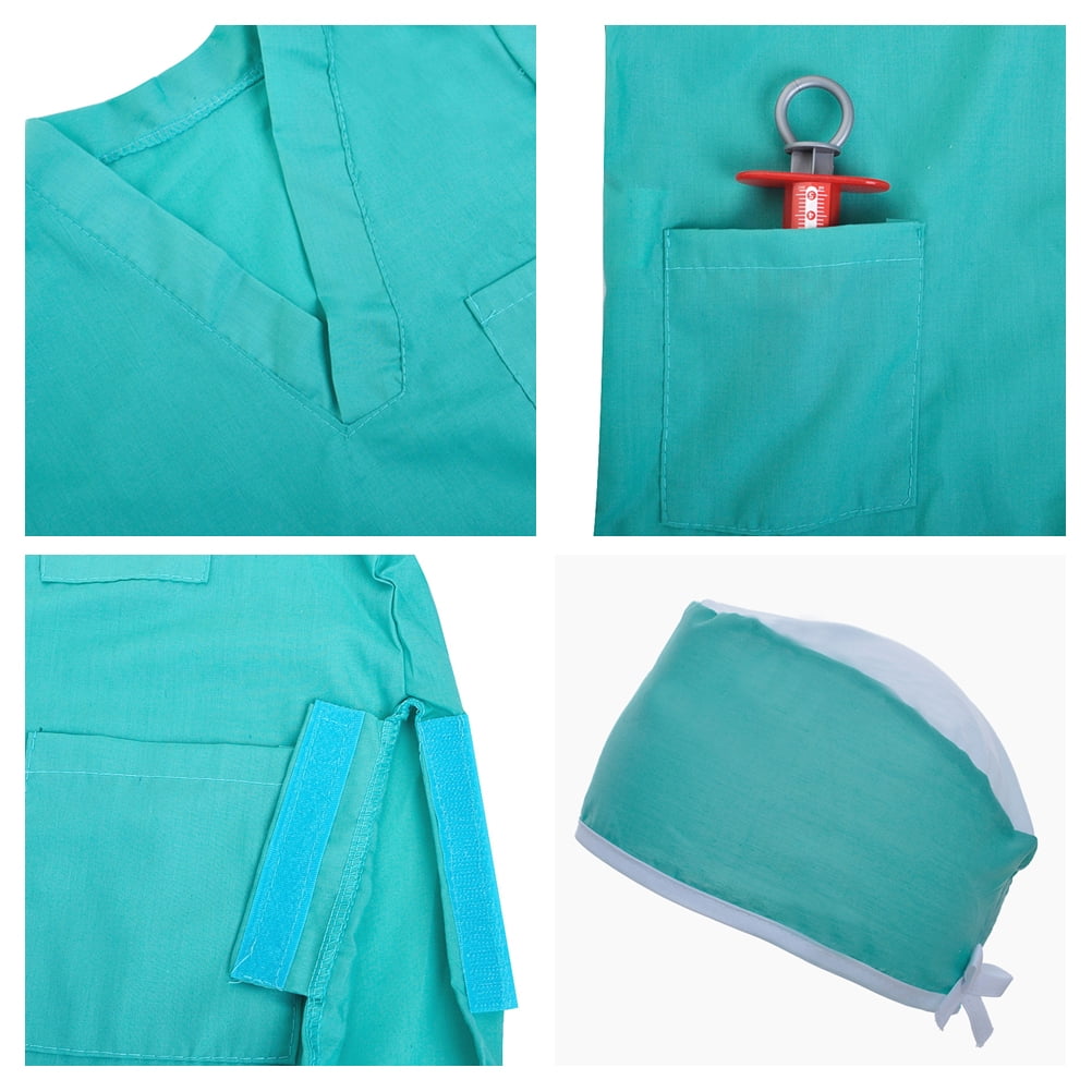 Toptie Kids Surgeon Costumes, Halloween Party Uniform Dress for 3 - 6 Years Old Boys & Girls