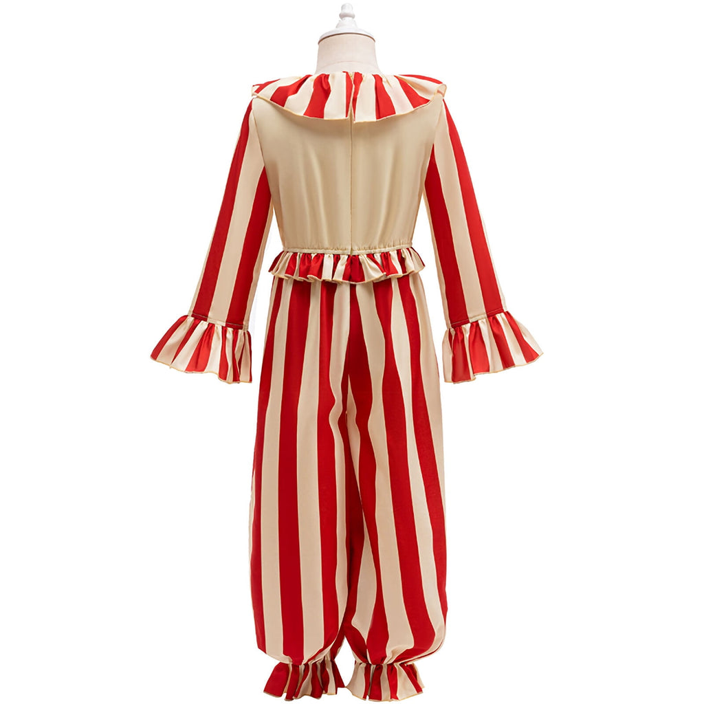 4PC Kids Clown Costume Set Halloween Cosplay Outfits for Boys Girls, Size 4-5Y