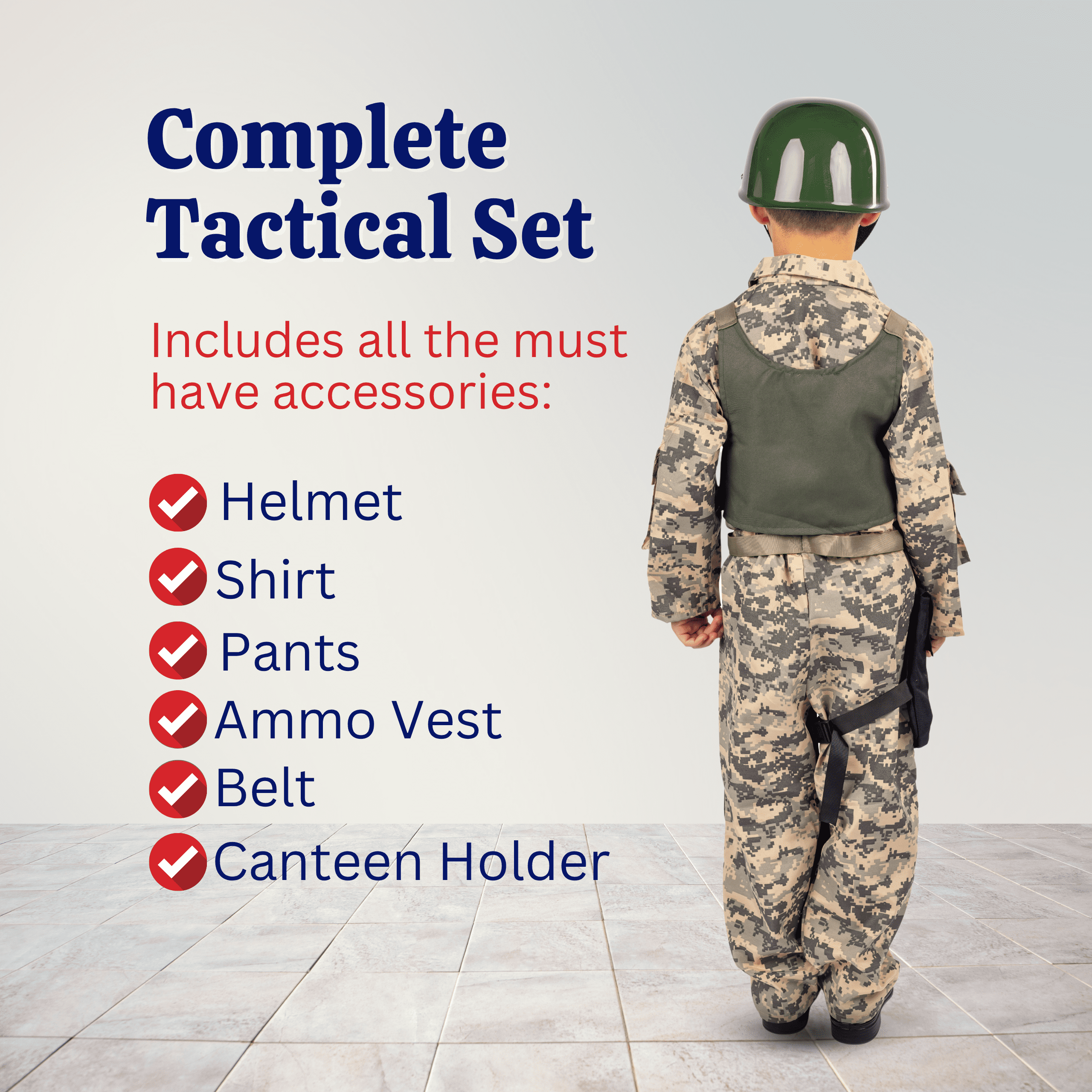 Dress Up America Forces Military Boy's Halloween Fancy-Dress Costume for Child, M