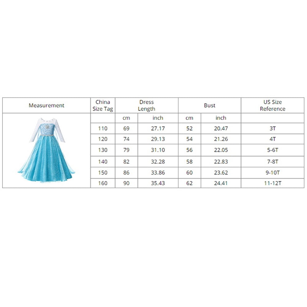 MAVLLY Princess Costume for Girls Cosplay Dress Bling Synthetic Crystal Bodice Snow Queen Princess Party Dress Fancy Children Clothes with Accessories Set 8 (2-12T)