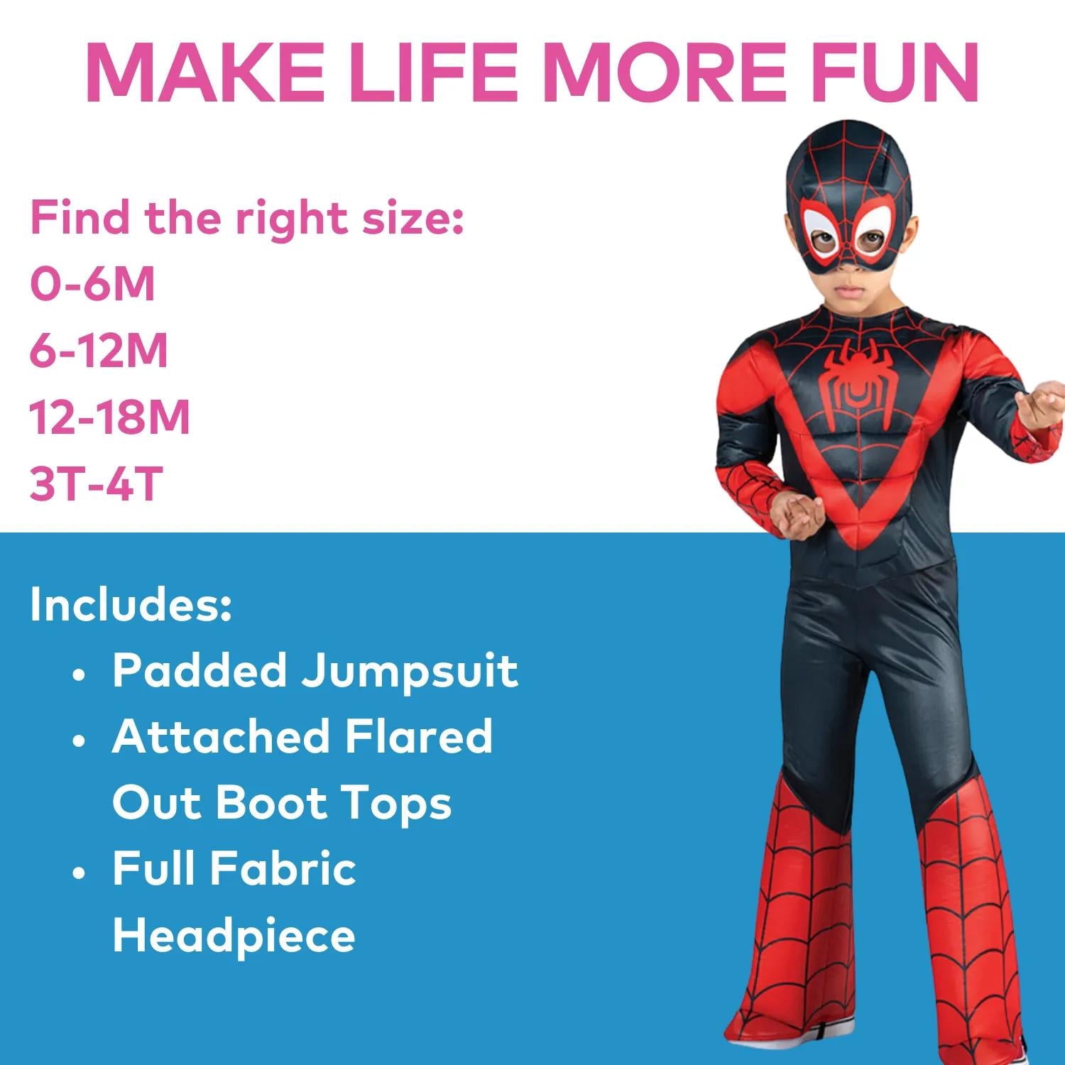 Toddler Boys' Marvel Miles Morales Spider-Man Costume by - Size 3T-4T