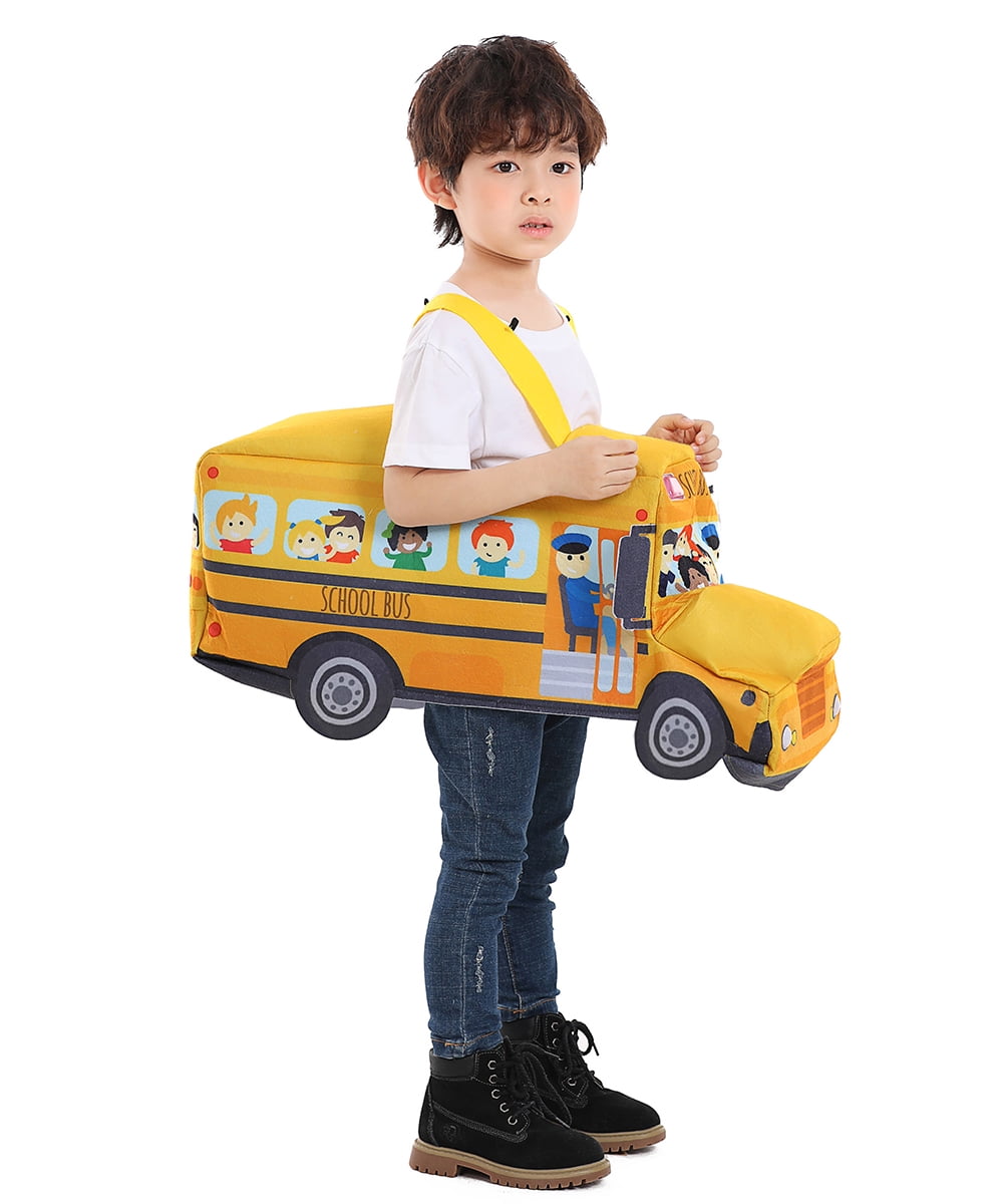 Seasons Halloween Costume Light And Sound School Bus Costume for 3-5 years Child