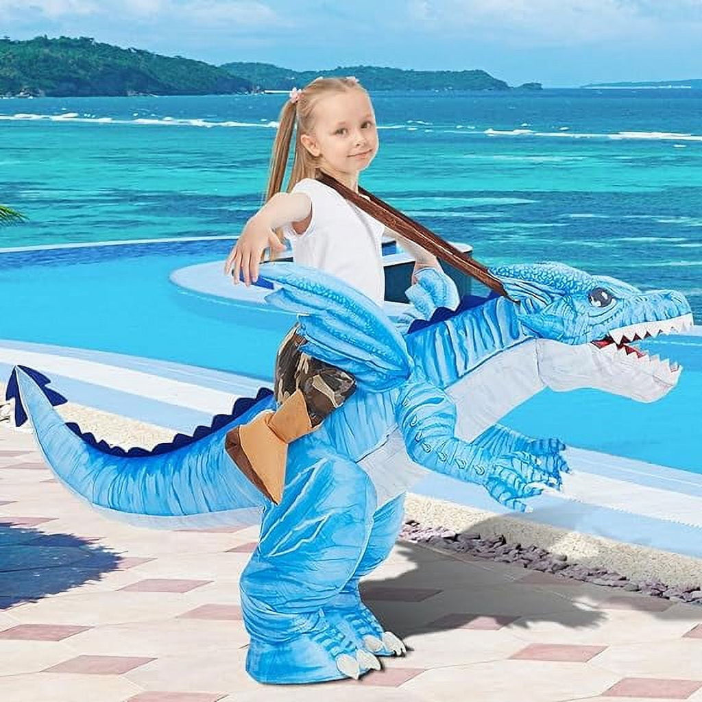  Kids Inflatable Dinosaur Costume, Blow Up Dinosaur Costume Inflatable Dino Costume, Funny Halloween Costumes for Boys Girls Unisex Blow Up Costume for Halloween/Party/Cosplay