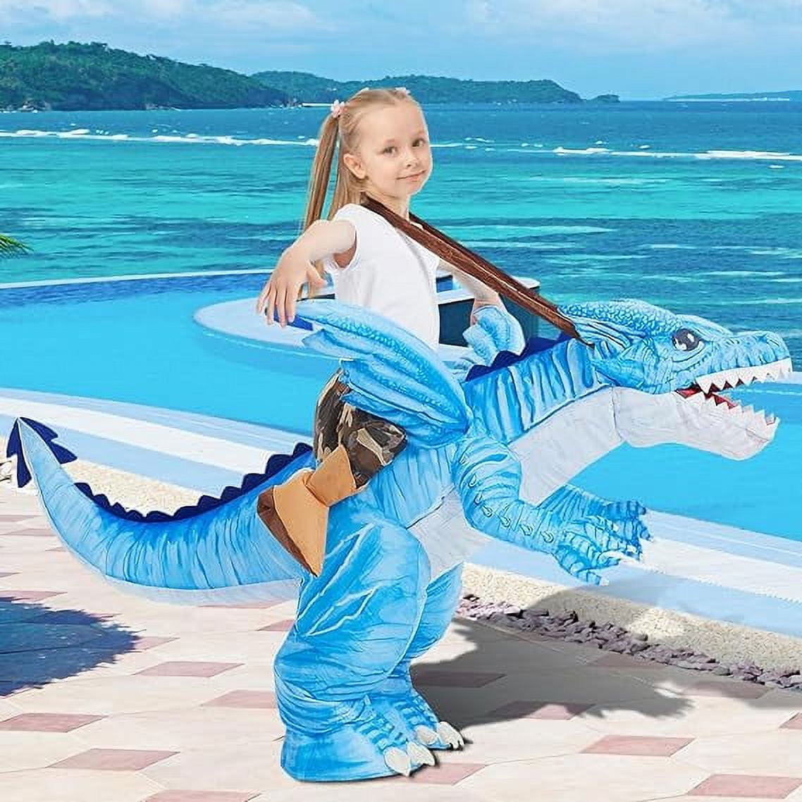  Kids Inflatable Dinosaur Costume, Blow Up Dinosaur Costume Inflatable Dino Costume, Funny Halloween Costumes for Boys Girls Unisex Blow Up Costume for Halloween/Party/Cosplay