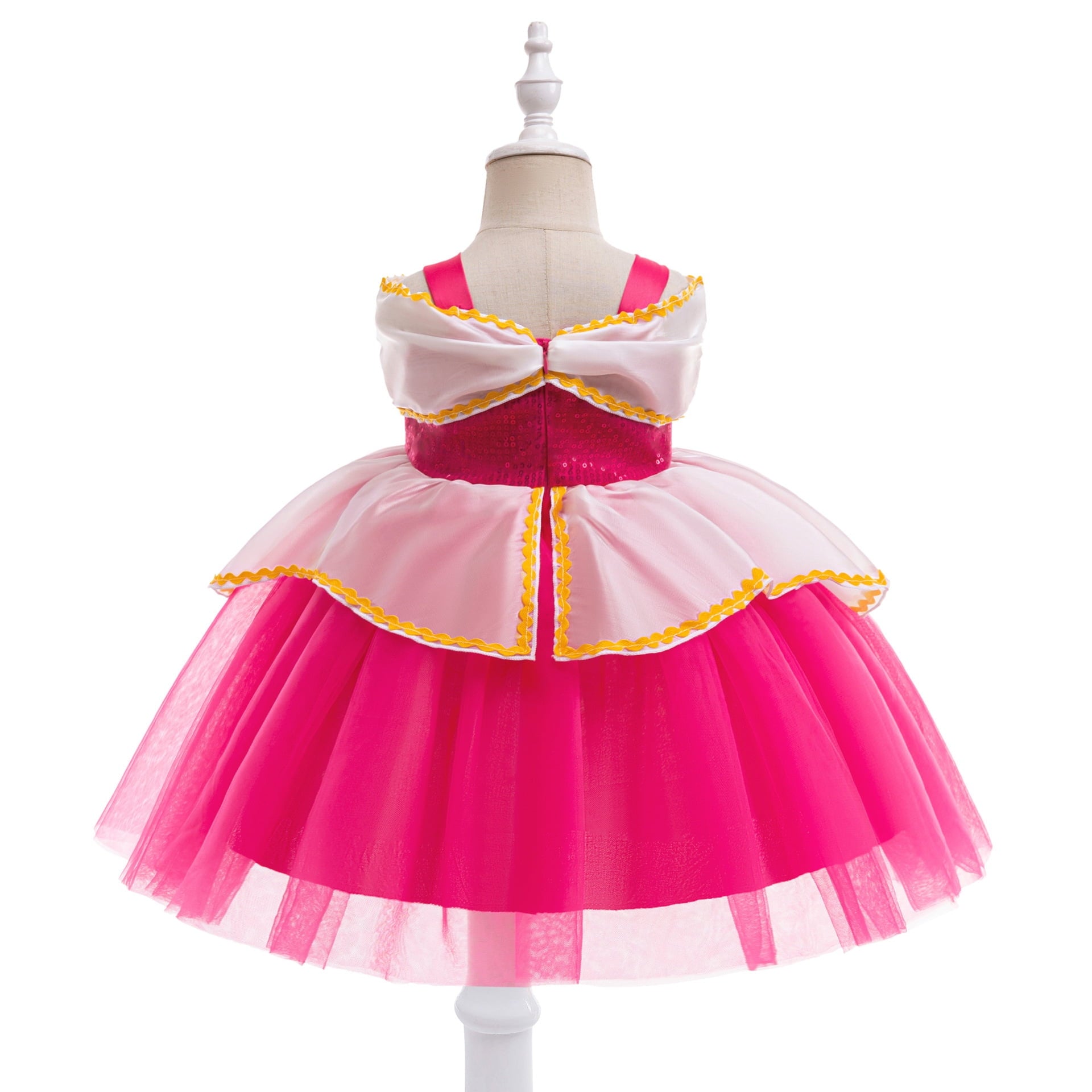 Baby Girls Princess Rose Dress Halloween Cosplay Costume Outfits, Size 9-12M