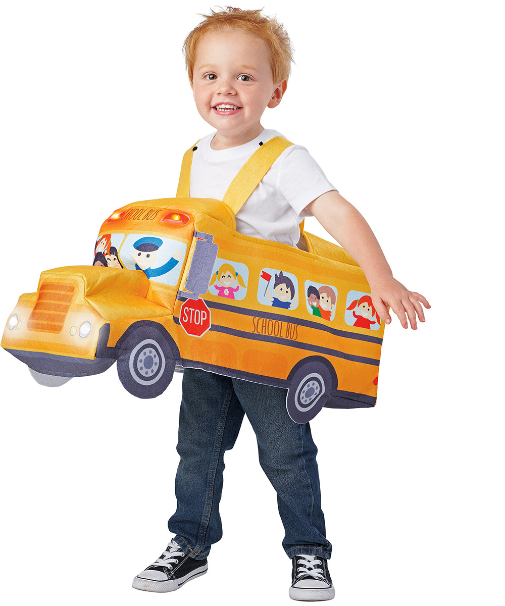 Seasons Halloween Costume Light And Sound School Bus Costume for 3-5 years Child