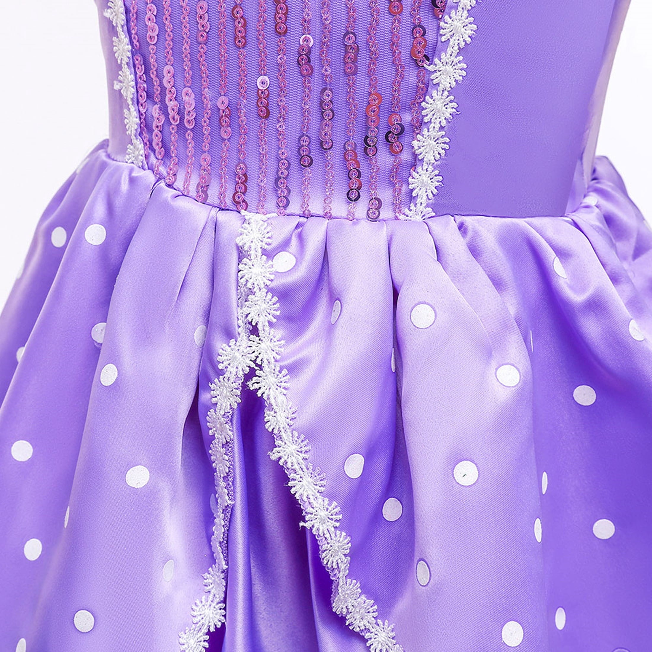 Girls Princess Costume Flutter Dress Female Halloween Cosplay Party Dress