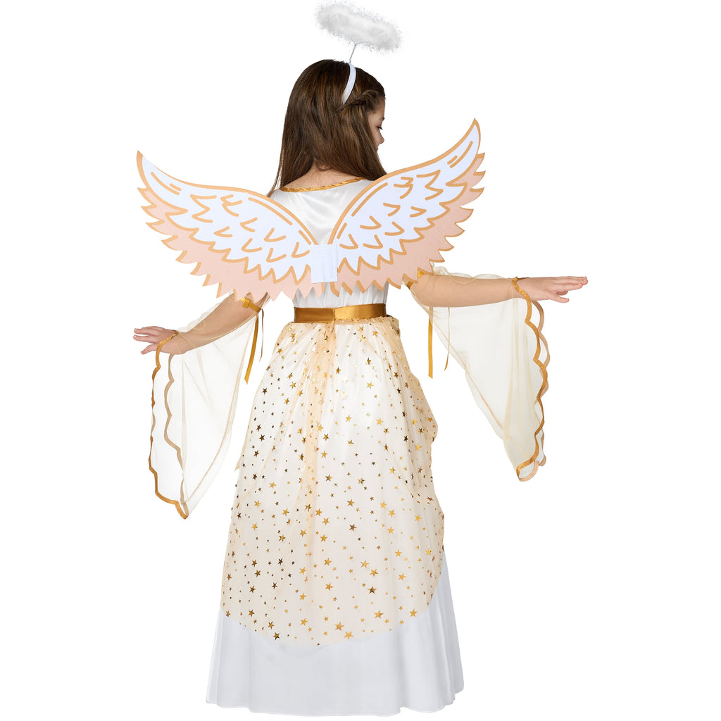  Halloween Angel Costume for Girls, Angel Dress for Kids, Guardian Angel Set for Halloween Costumes Themed Party Cosplay
