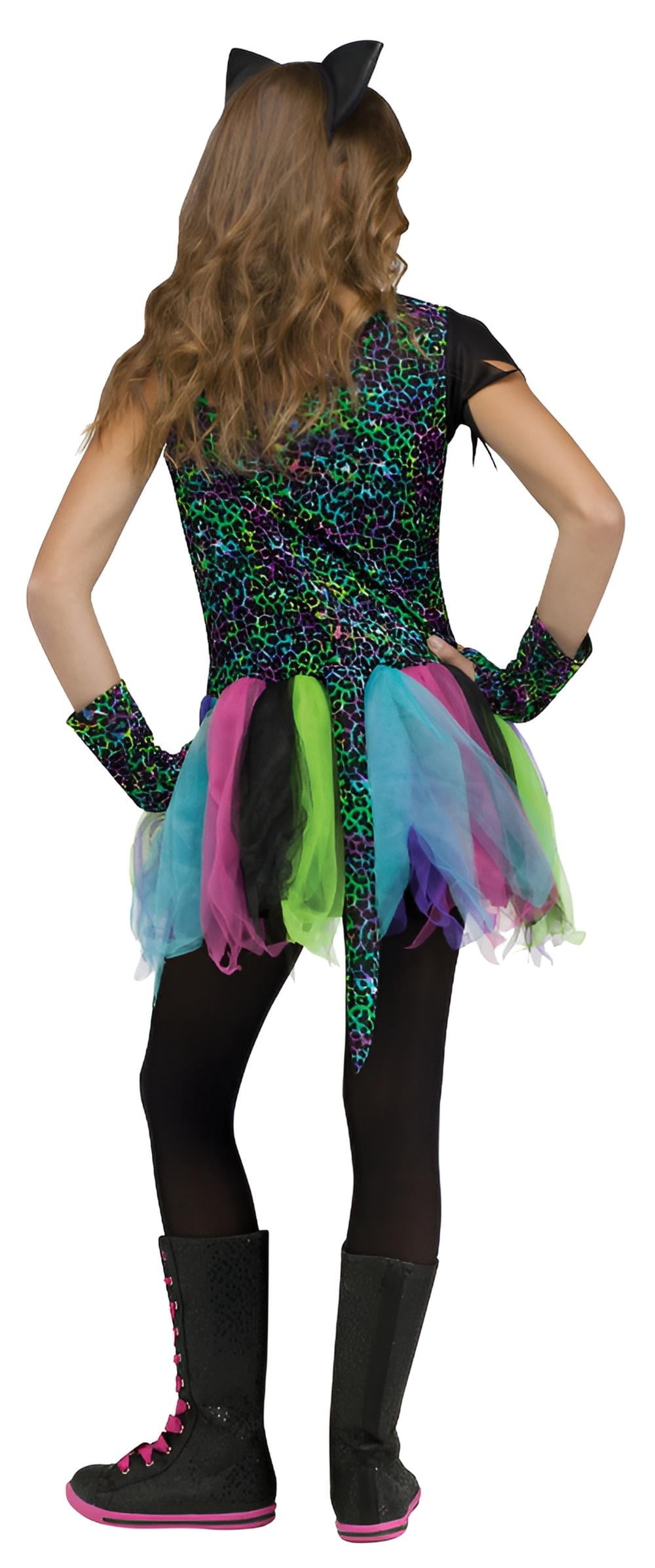  Child Wild Rainbow Cat Kids Halloween Costume