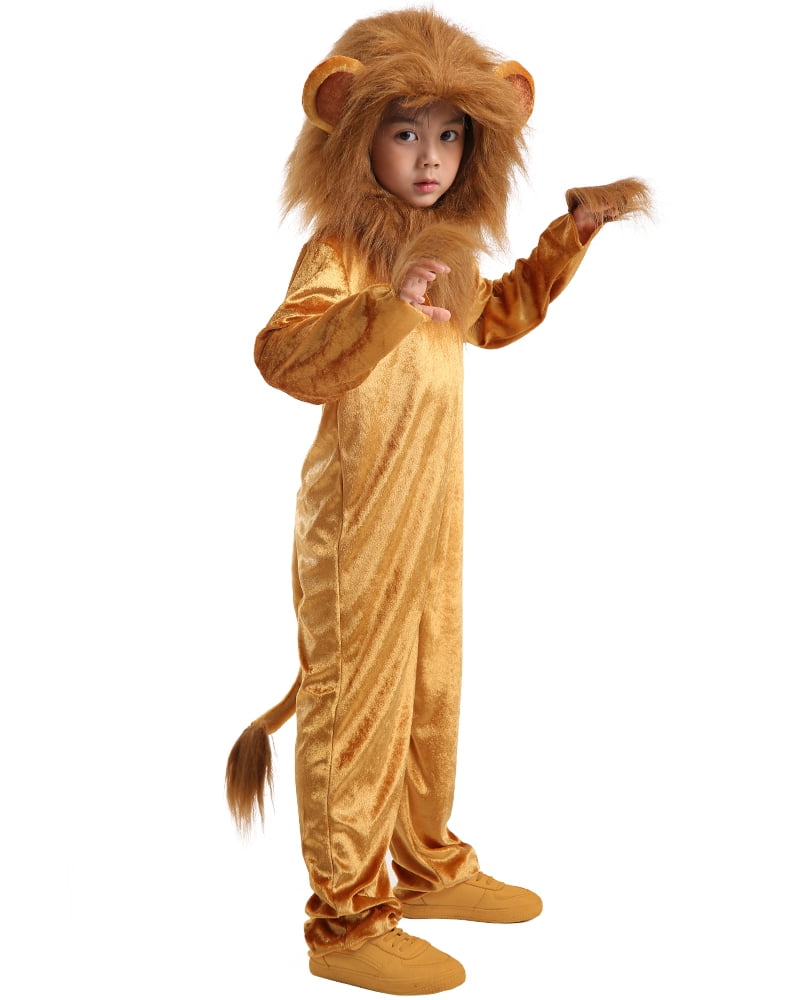Seasons Child Lion Costume Animal Pretend Cosplay Costume,Size (10-12 Years)