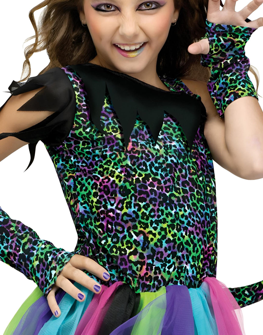  Child Wild Rainbow Cat Kids Halloween Costume