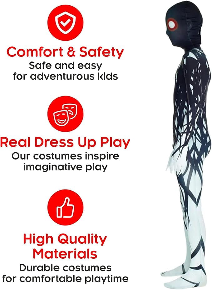 suits Kids Zalgo suit Boys Girls Creepepasta Scary Halloween Costume Halloween Black S