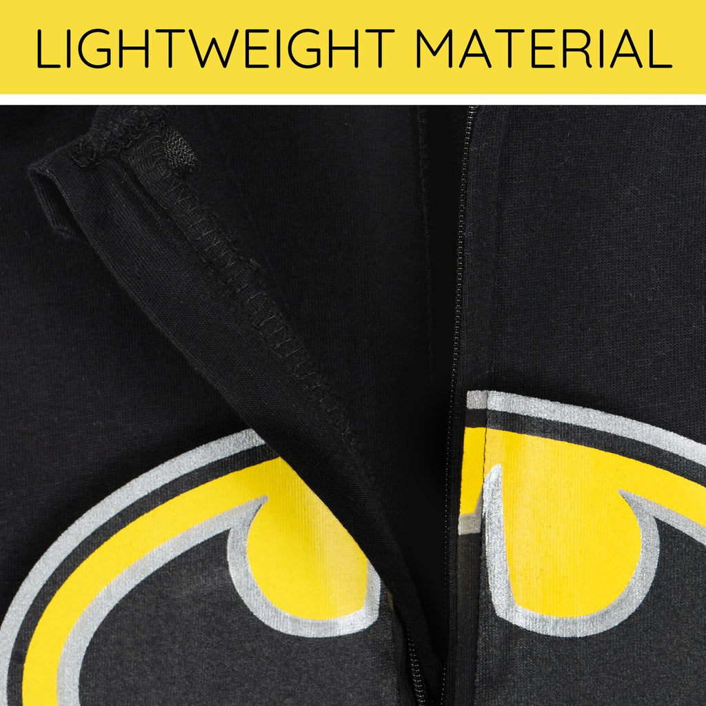 DC Comics Justice League Little Kids' Boy or Girl Cosplay One Piece Coverall with Cape Batman Black
