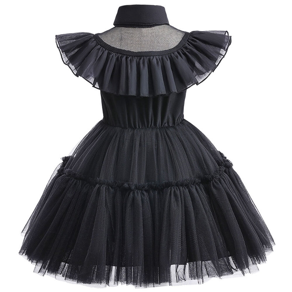 Toddler Girls Black Dance Dress Halloween Cosplay Party Outfit