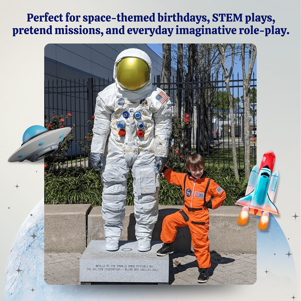 Dress Up America Astronaut Costume for Toddlers with NASA Patches, Toddler 2