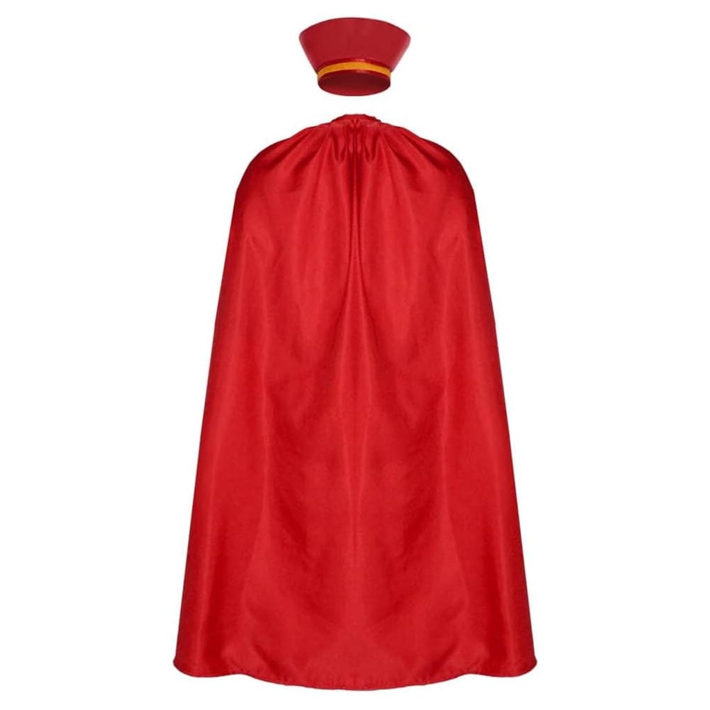  Unisex Adult King Farquaad Cosplay Costume Outfits Halloween Classic Role Farquaad Costume Red Cape Cloak Cap Suit