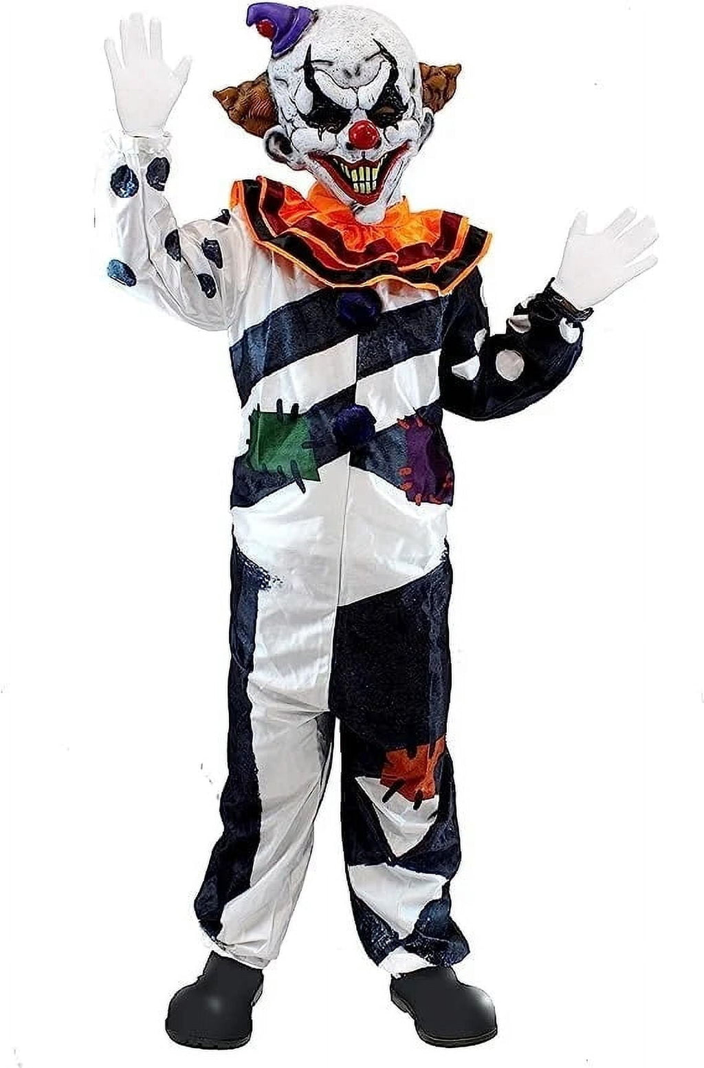 Scary Clown Costume for Kids, Halloween Costume for Boys, Clown Halloween Outfit Set Fancy Dress Cosplay