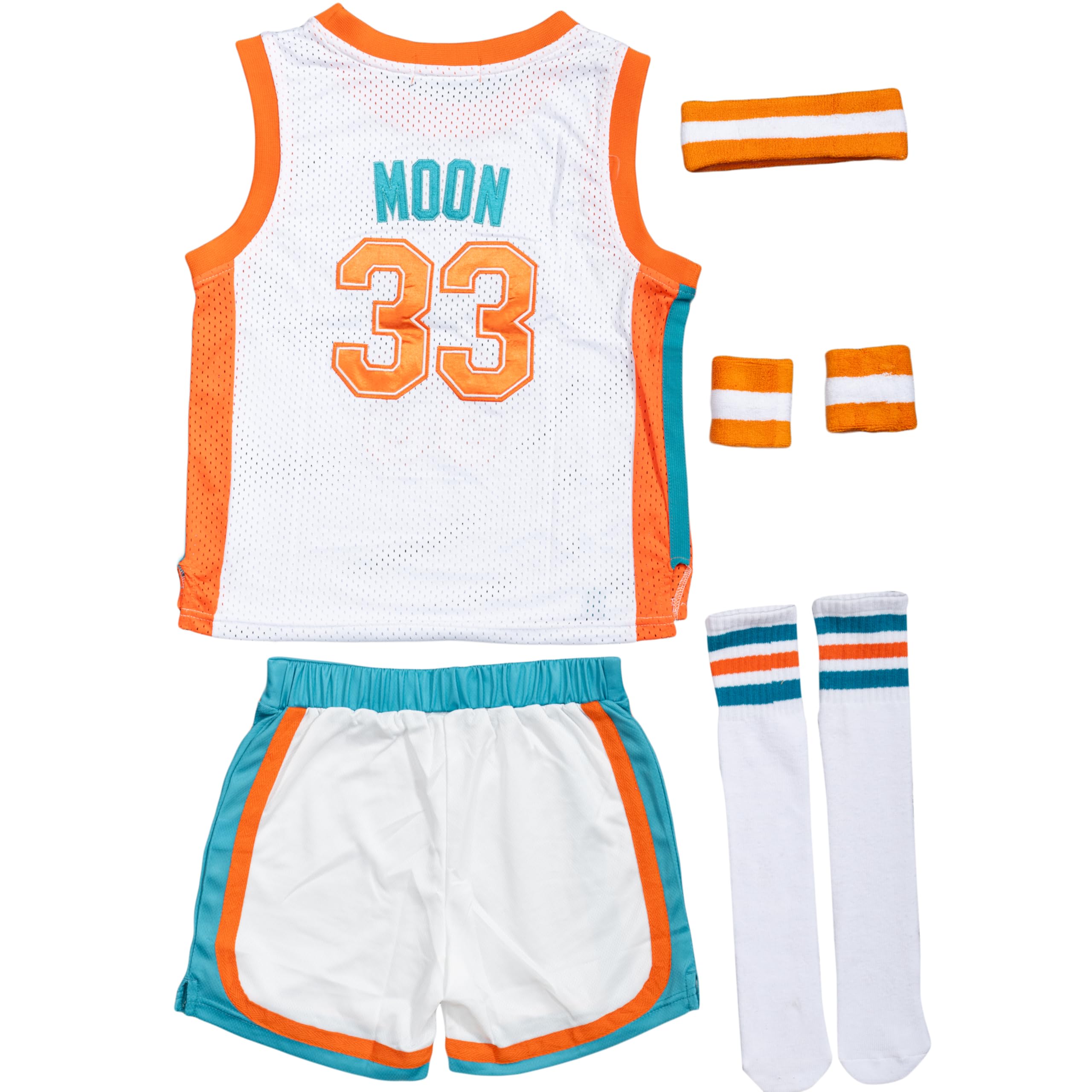 Jackie Moon 33 Basketball Jersey Flint Tropics Kids Complete Set Halloween Costume Cosplay (2)