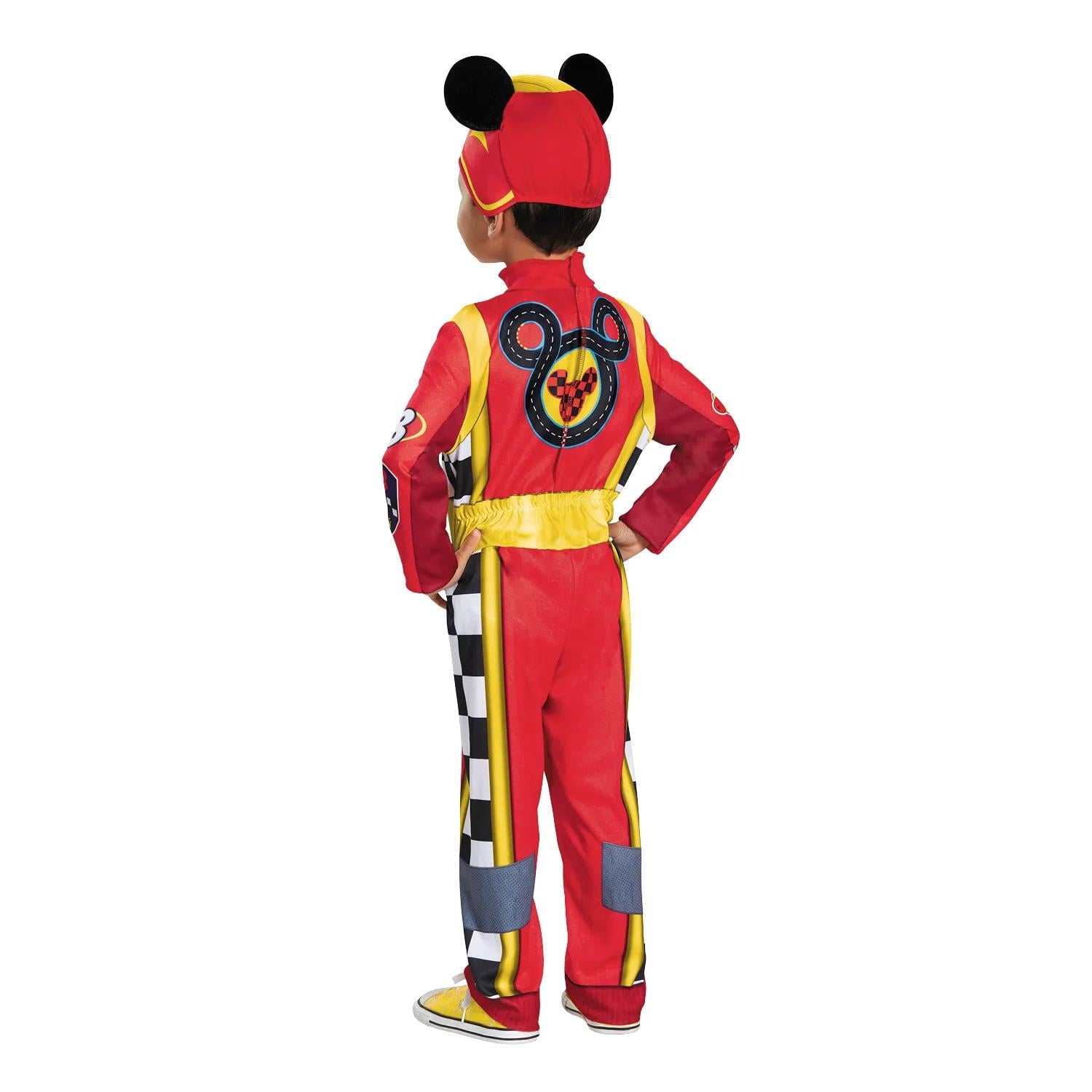  Toddler Boys' Classic Mickey Mouse Roadster Jumpsuit Costume - Size 4-6
