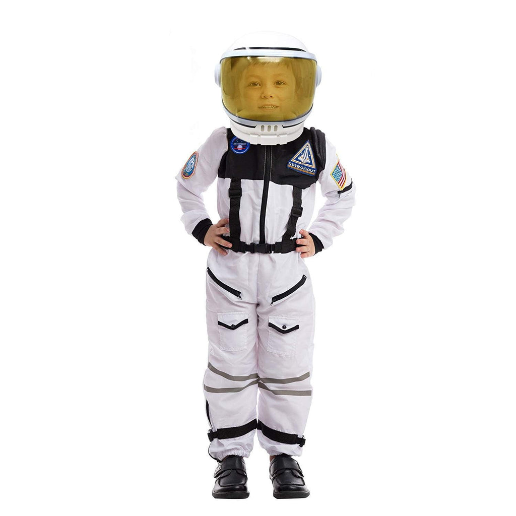  Astronaut Costume with Helmet for Kids Toddler Boys Halloween Dress Up Party and Roly Play Cosplay 3-14 Years