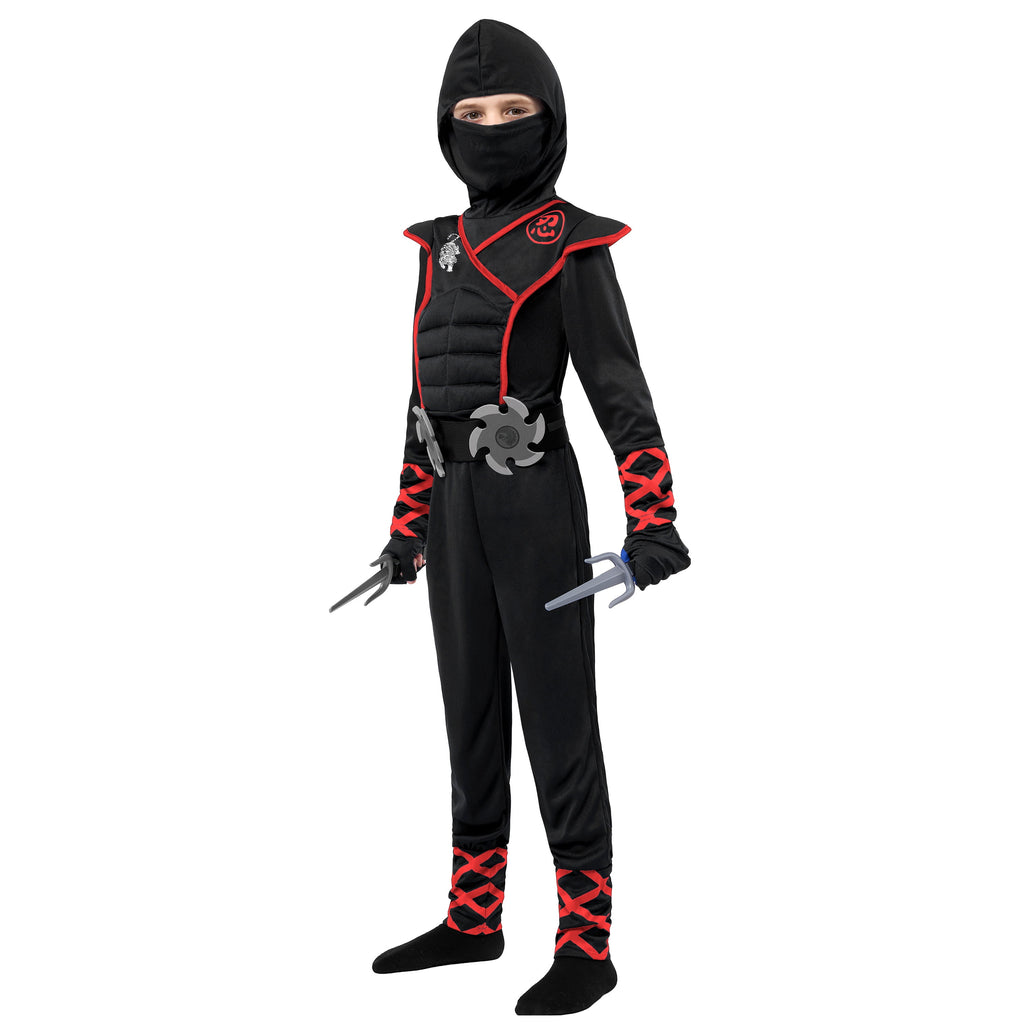  Kids Ninja Costume for Boys Halloween Fancy Dress Costume for Kids Age 3 & up