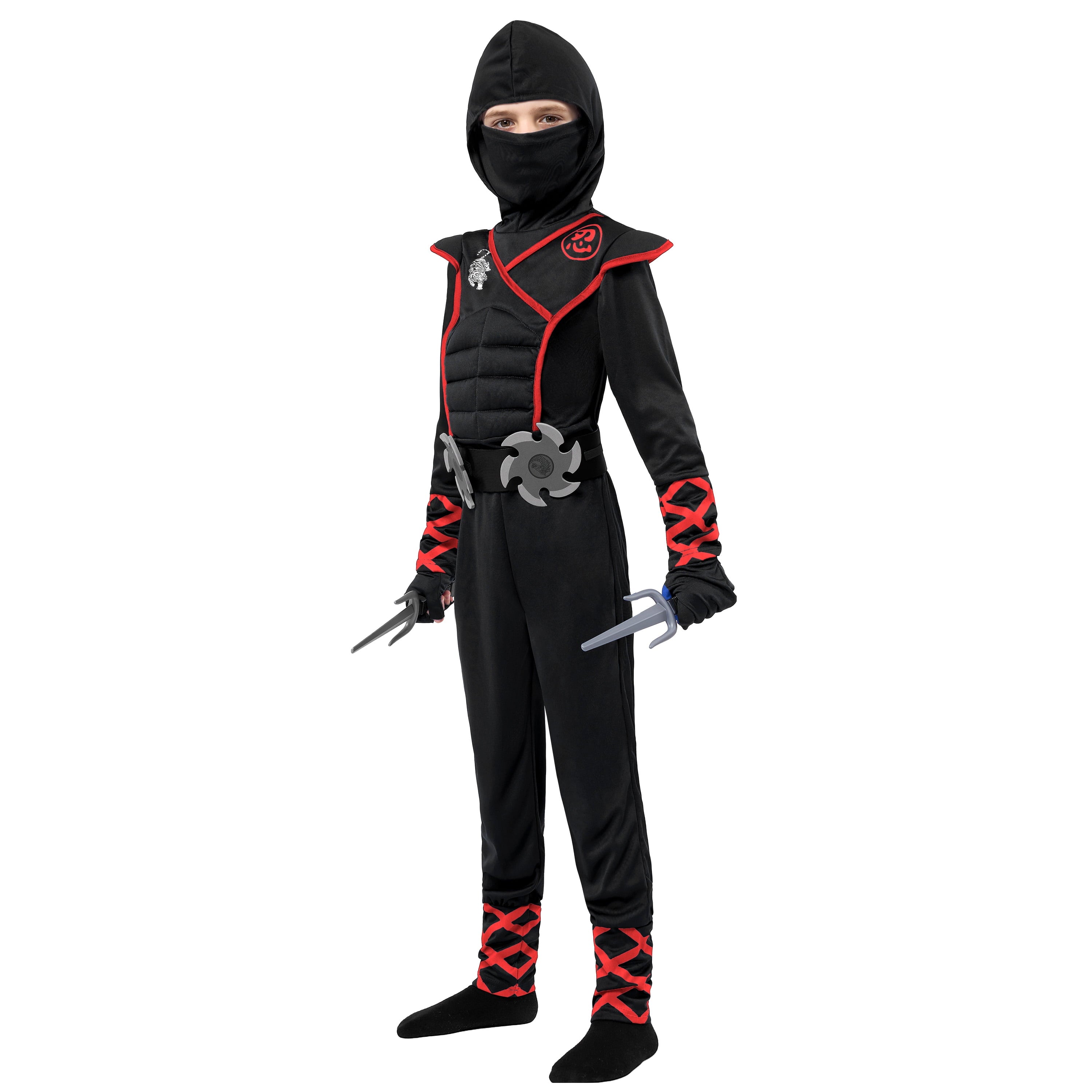  Kids Ninja Costume for Boys Halloween Fancy Dress Costume for Kids Age 3 & up
