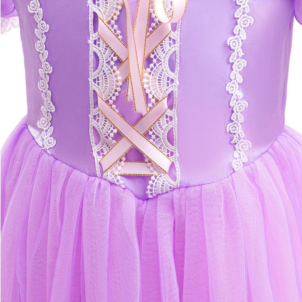 Girls Toddler Purple Princess Costume for Halloween Birthday Party Cosplay
