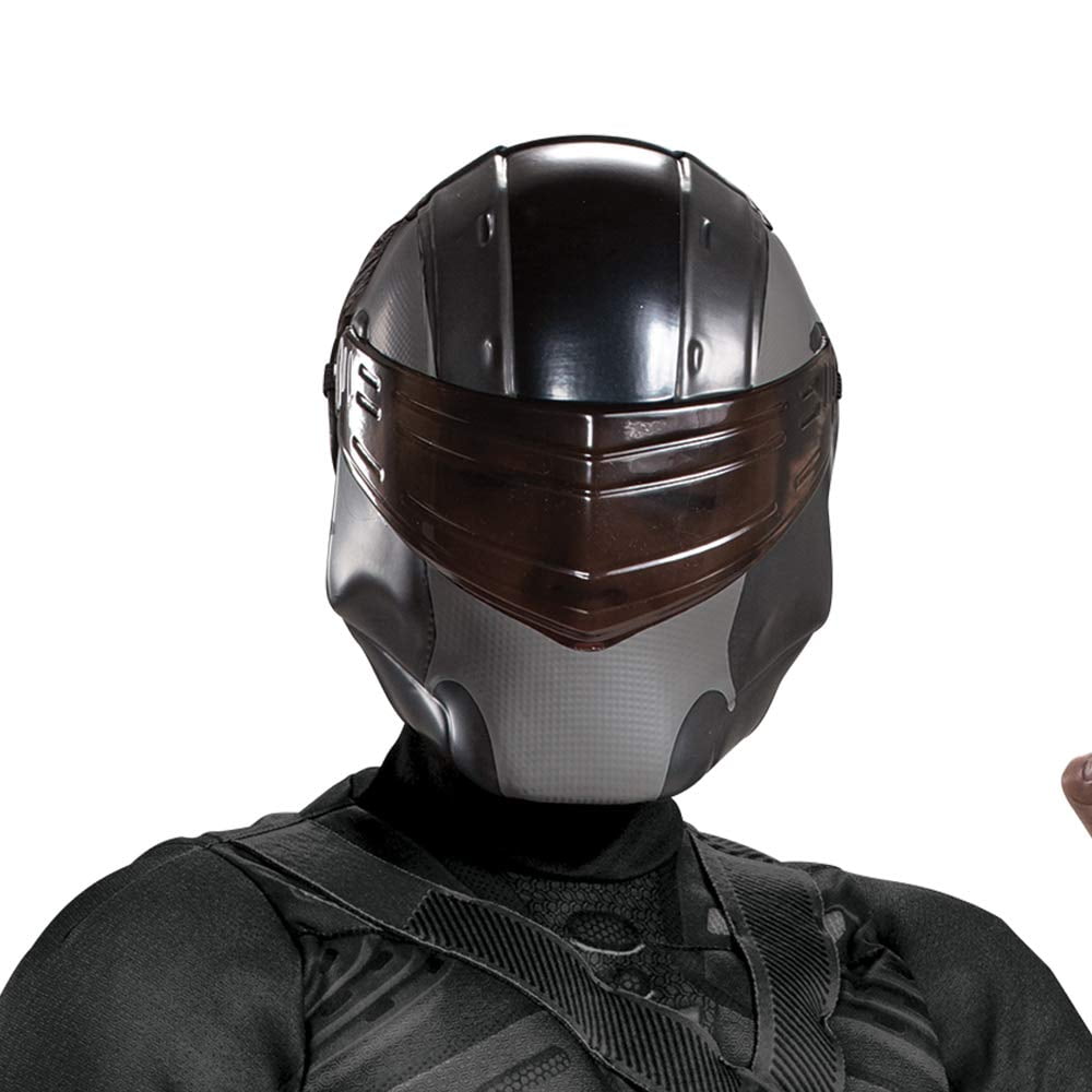 Snake Eyes Costume for Kids, Official GI Joe Costume with Muscles and Mask, Child Size Medium (7-8) Black