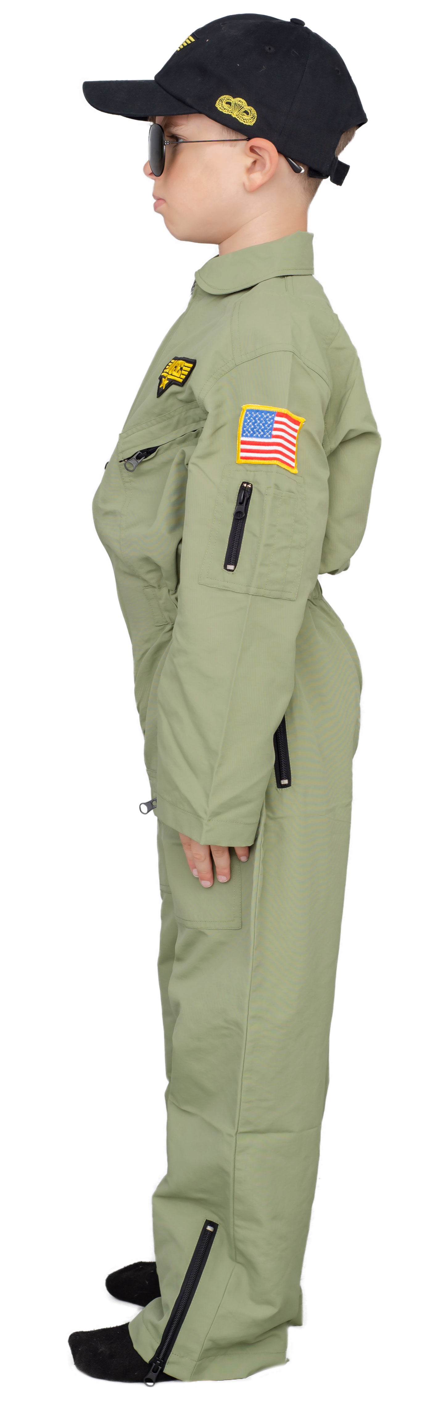 Air Force Pilot Child Halloween Costume Jumpsuit Set