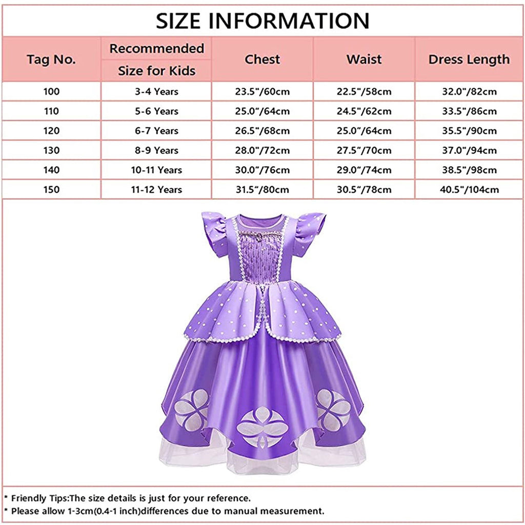 Girls Princess Costume Flutter Dress Female Halloween Cosplay Party Dress