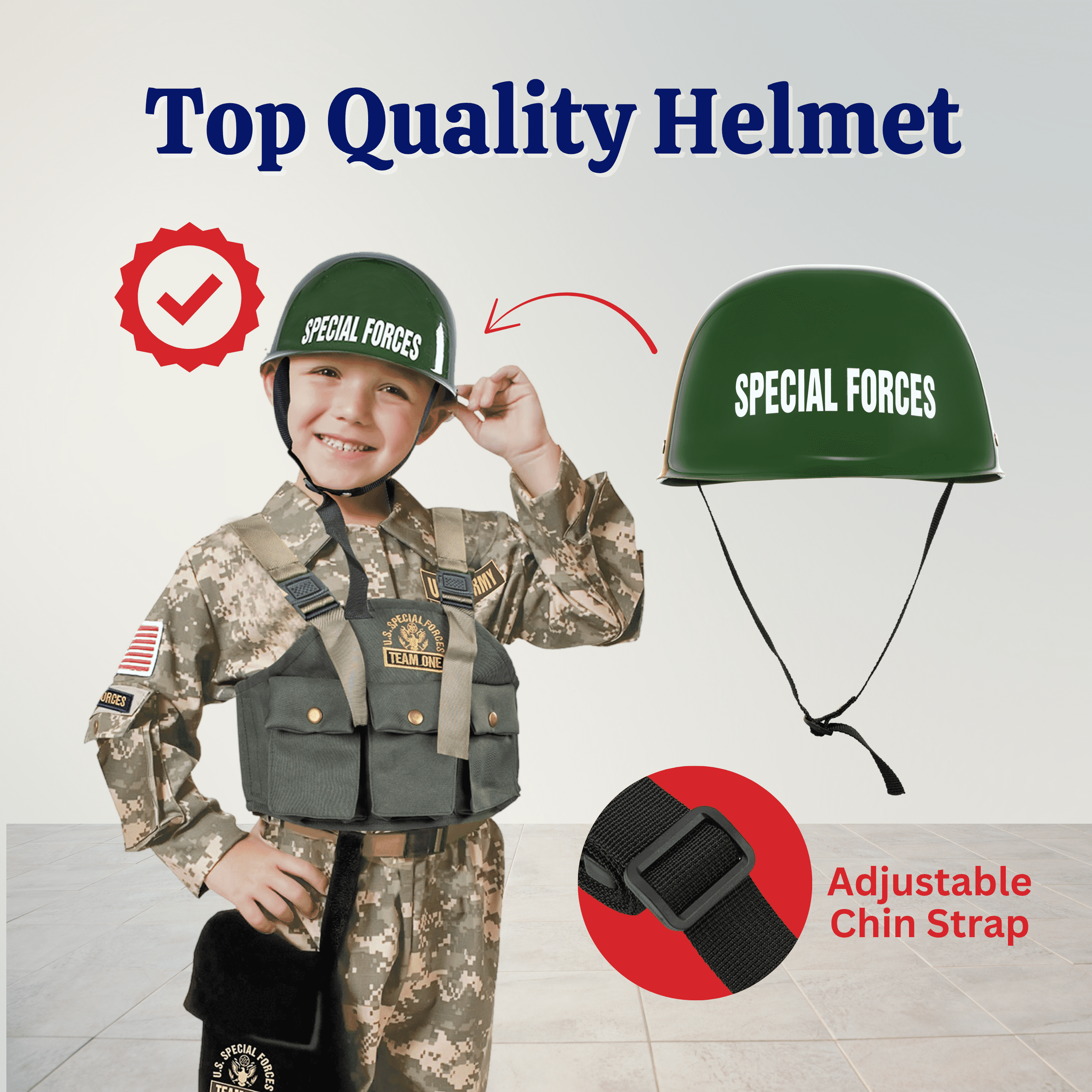 Dress Up America Forces Military Boy's Halloween Fancy-Dress Costume for Child, M