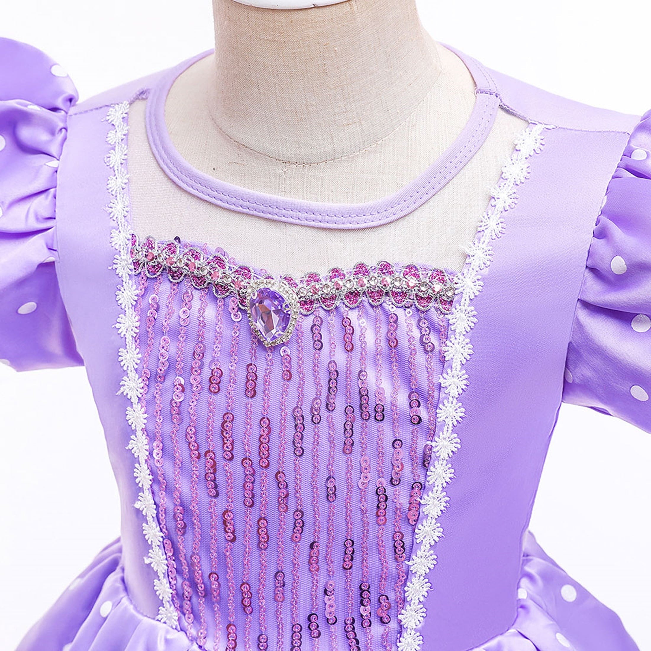 Girls Princess Costume Flutter Dress Female Halloween Cosplay Party Dress