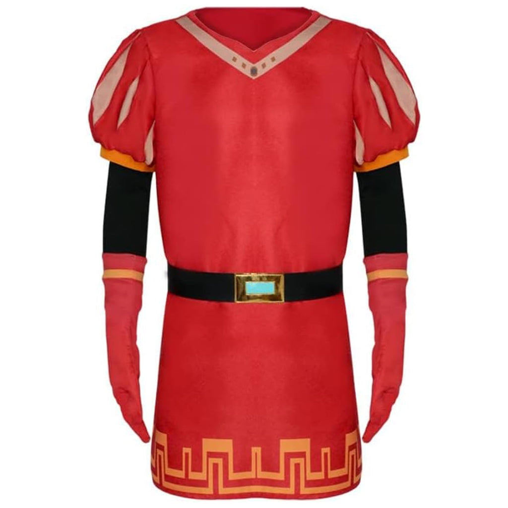  Unisex Adult King Farquaad Cosplay Costume Outfits Halloween Classic Role Farquaad Costume Red Cape Cloak Cap Suit