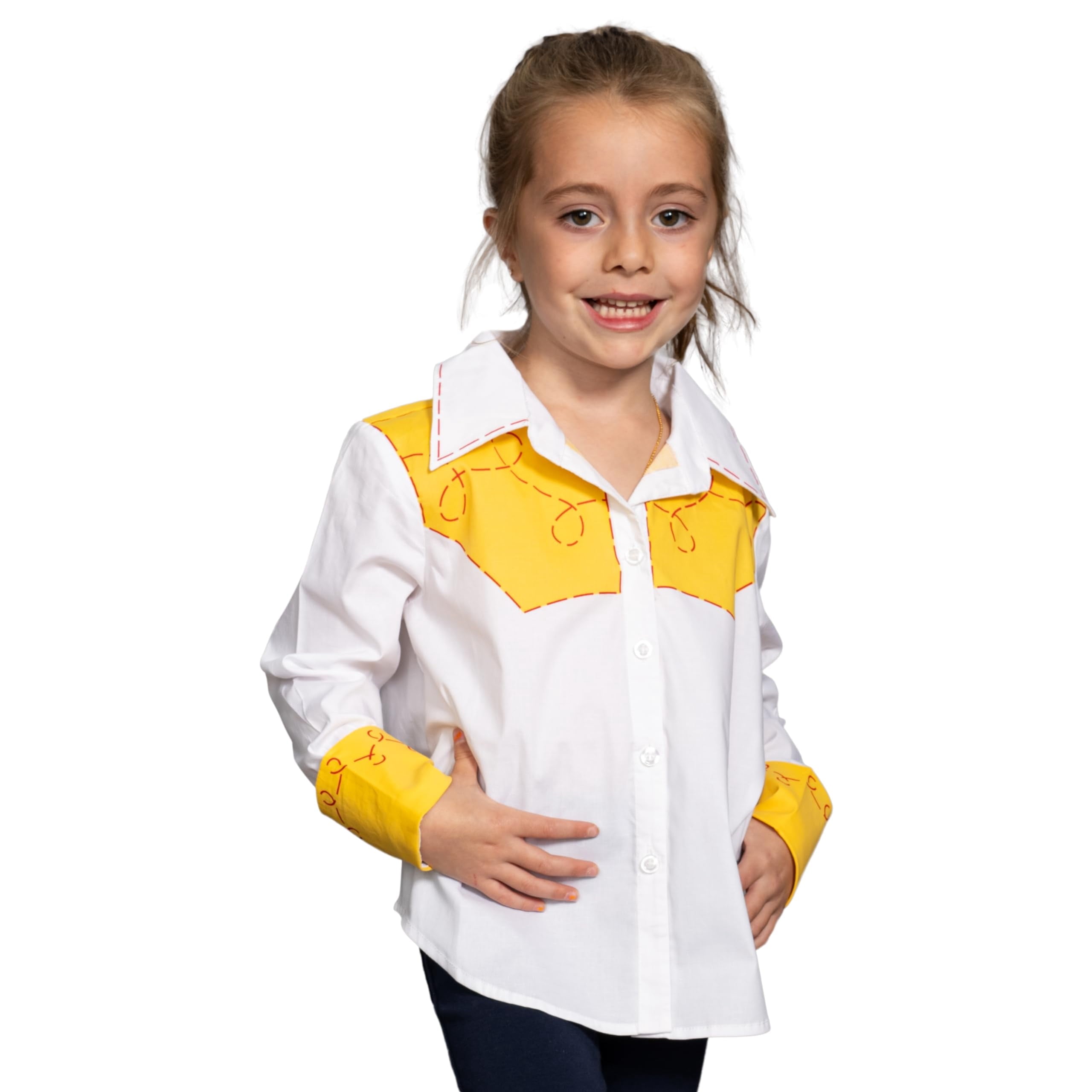 Jessie Cowgirl Kids Children Halloween Costume Cosplay Long Sleeve Button Up Shirt