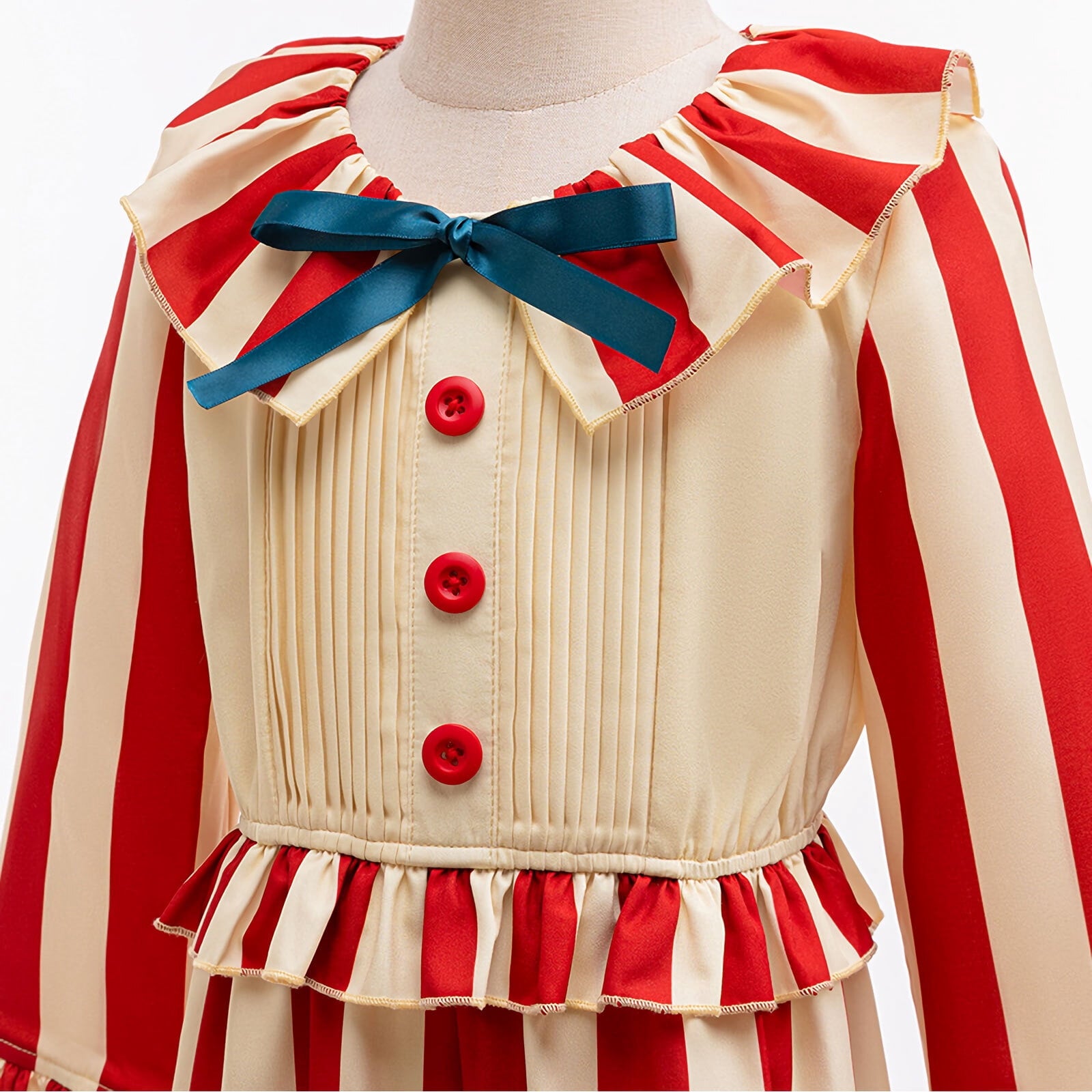 4PC Kids Clown Costume Set Halloween Cosplay Outfits for Boys Girls, Size 4-5Y