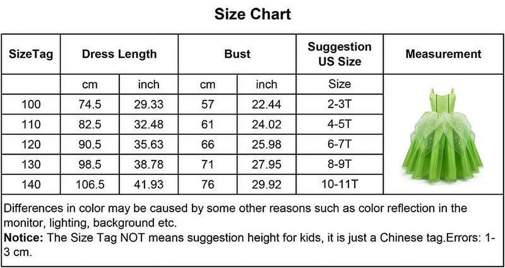  Princess Dress Party Costume for Little Girls Fancy Christmas/Halloween Child Role Play Green Fairy Skirt with Luxury Accessories Outfits,2/3t
