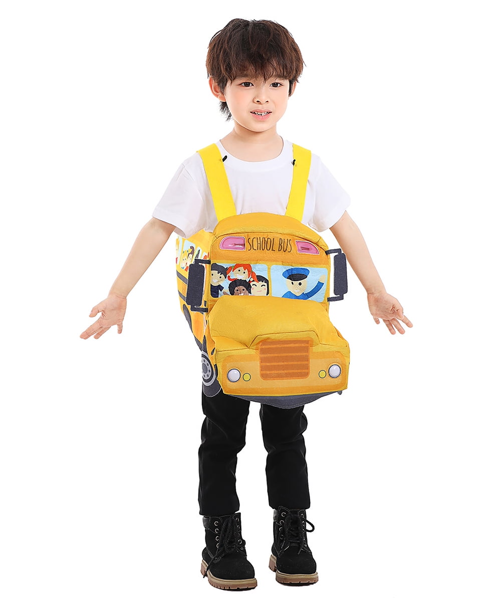 Seasons Halloween Costume Light And Sound School Bus Costume for 3-5 years Child