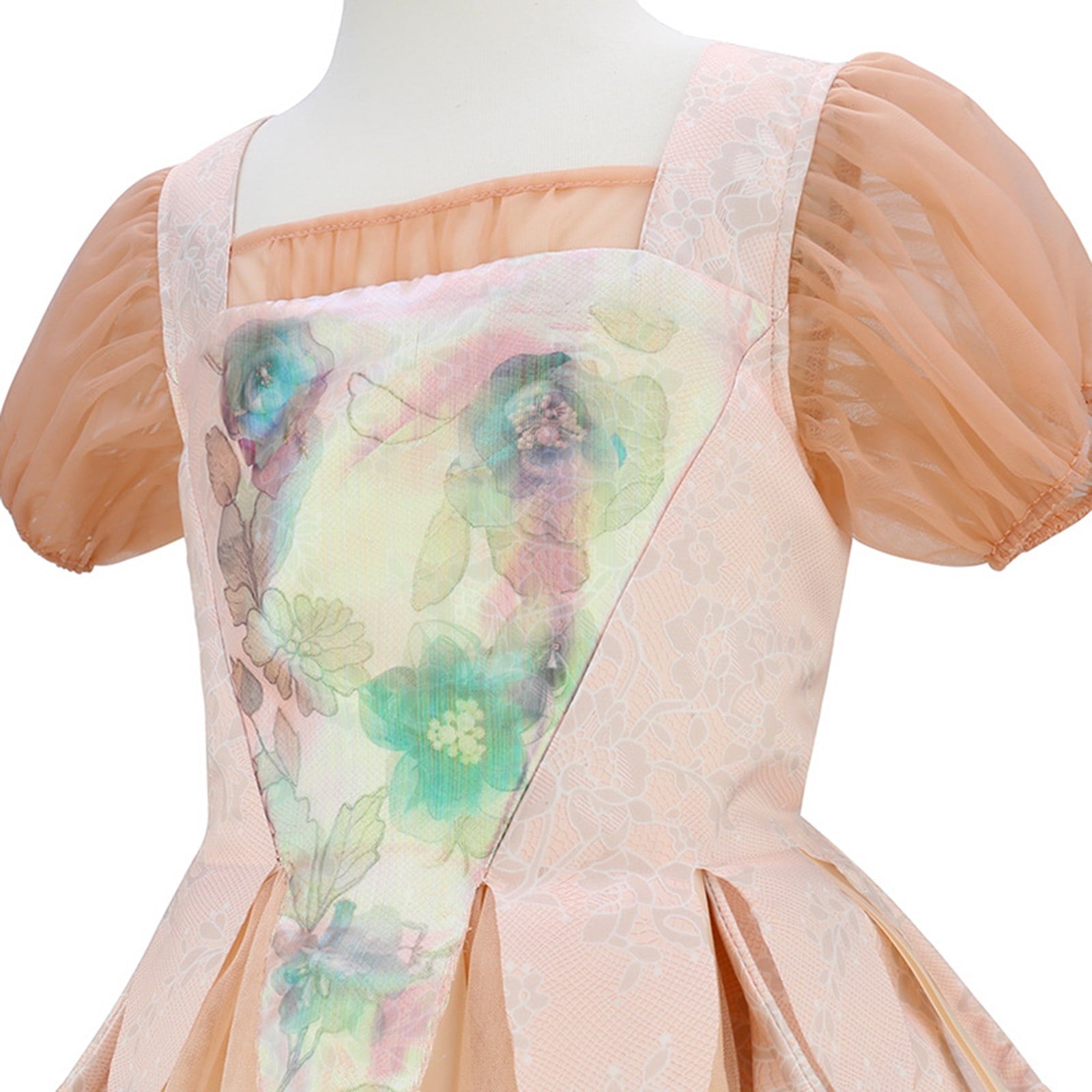  Animation Costume Champagne Princess Dress Up, Kids Halloween Cosplay Party Outfit, Academy Uniform School Suits, Evening Gown for Girls 4-12 Years