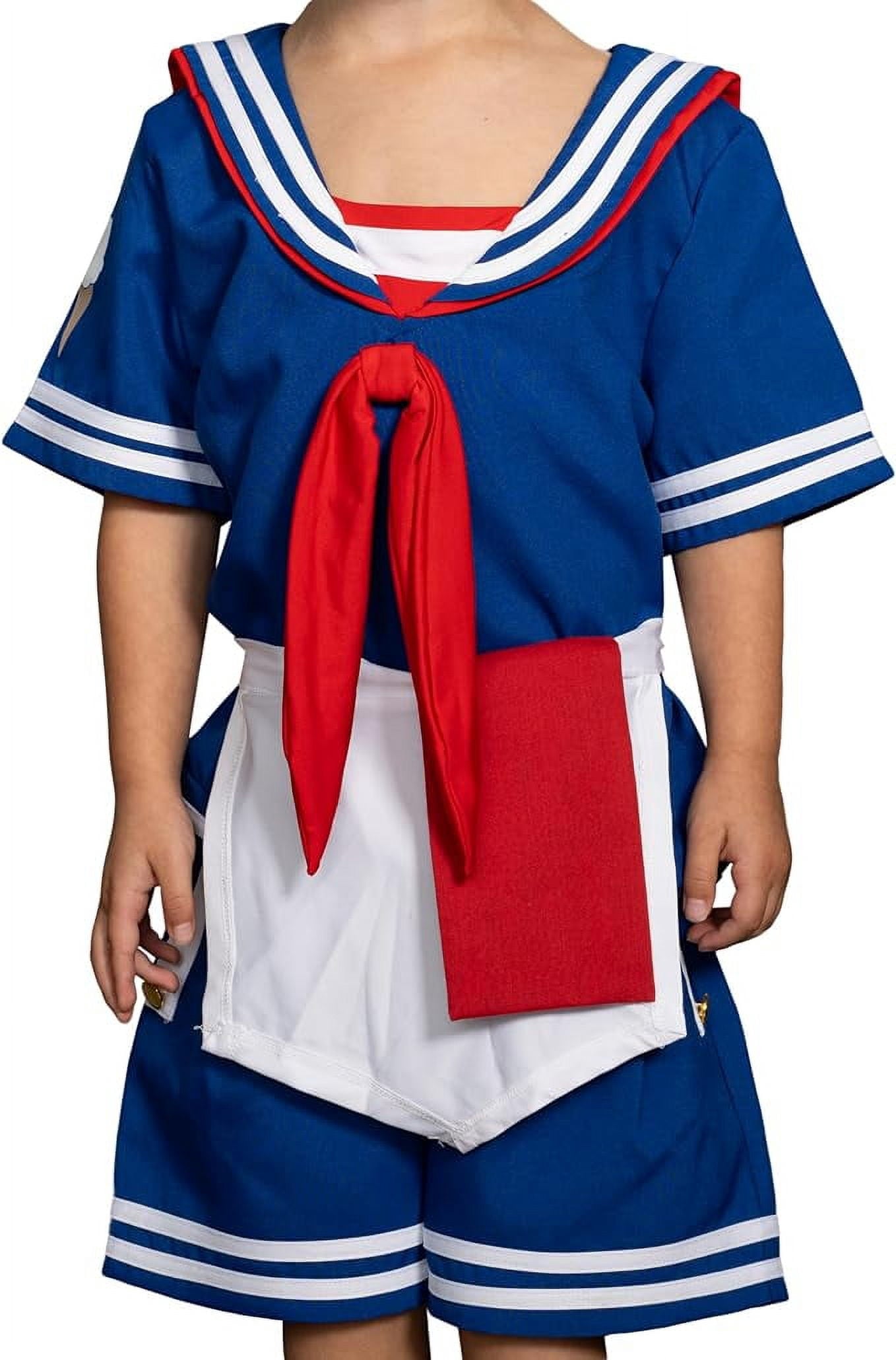 Scoops Ahoy Ice Cream Shop Sailor Kids Costume Set Children Halloween Cosplay (10/12)