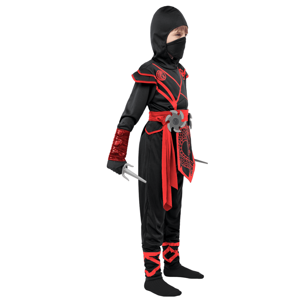  Ninja Costume for Kids, Ninja Dragon Costume Set, Boys Halloween Outfit for Dress-up and Role-play Party