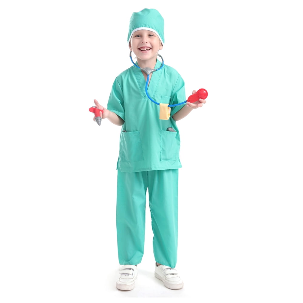 Toptie Kids Surgeon Costumes, Halloween Party Uniform Dress for 3 - 6 Years Old Boys & Girls