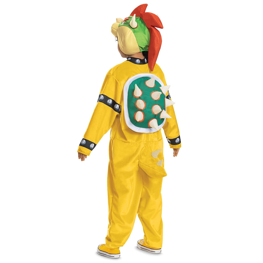 Unisex Size Medium (8-10) Bowser Hooded Jumpsuit Halloween Child Costume Super Mario Bros., 