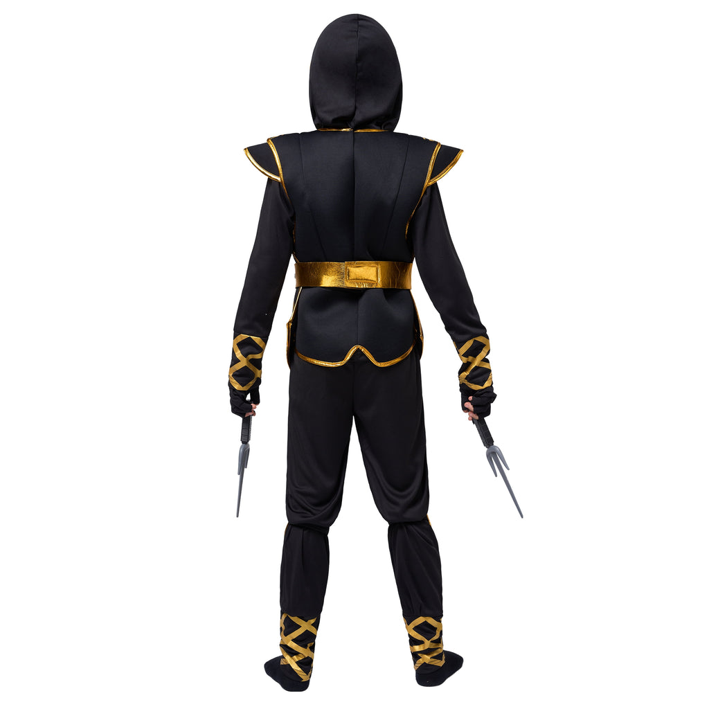 Kids Golden Ninja Costume for Toddler Boys Halloween Dress Up Age Up to 12 Years