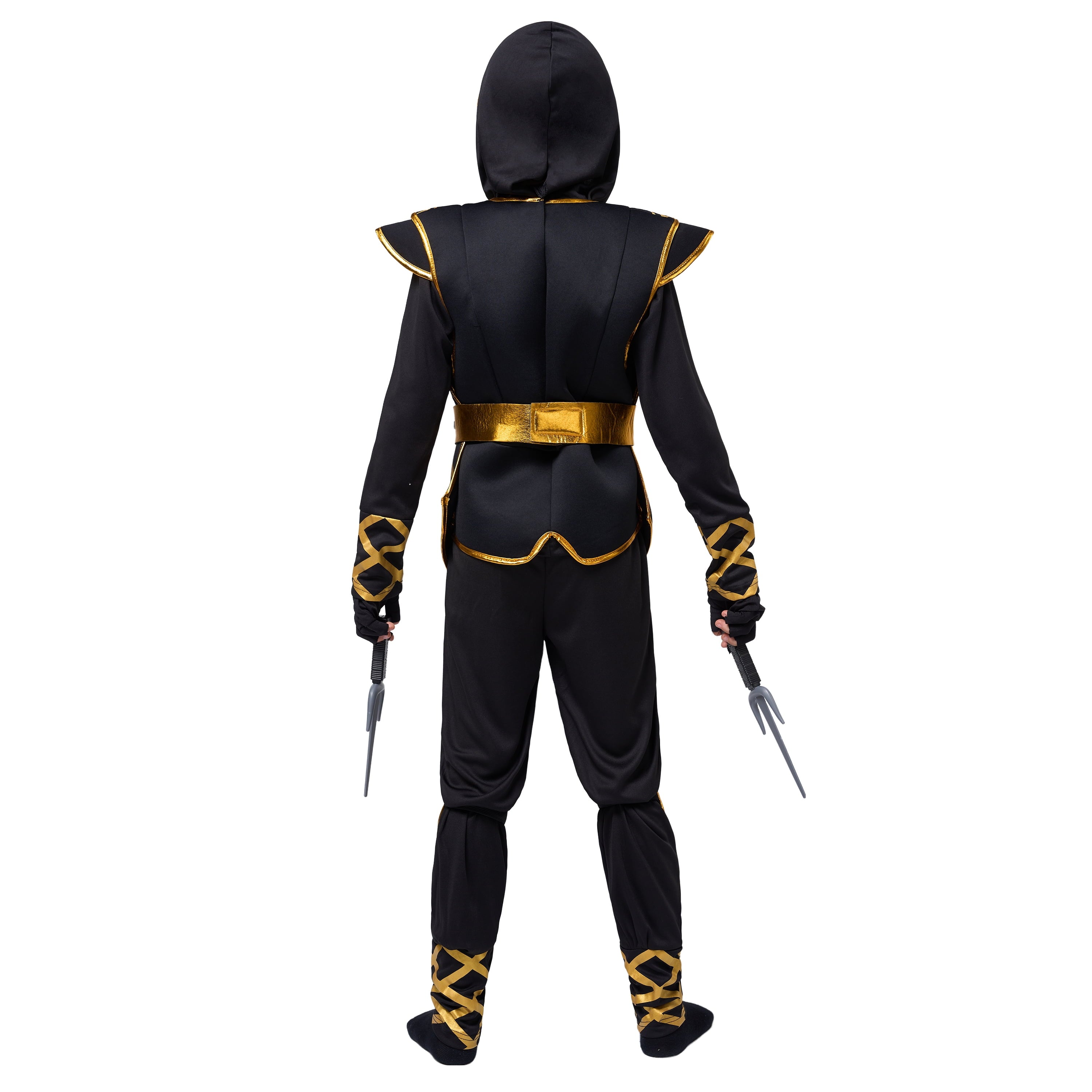  Kids Golden Ninja Costume for Toddler Boys Halloween Dress Up Age Up to 12 Years