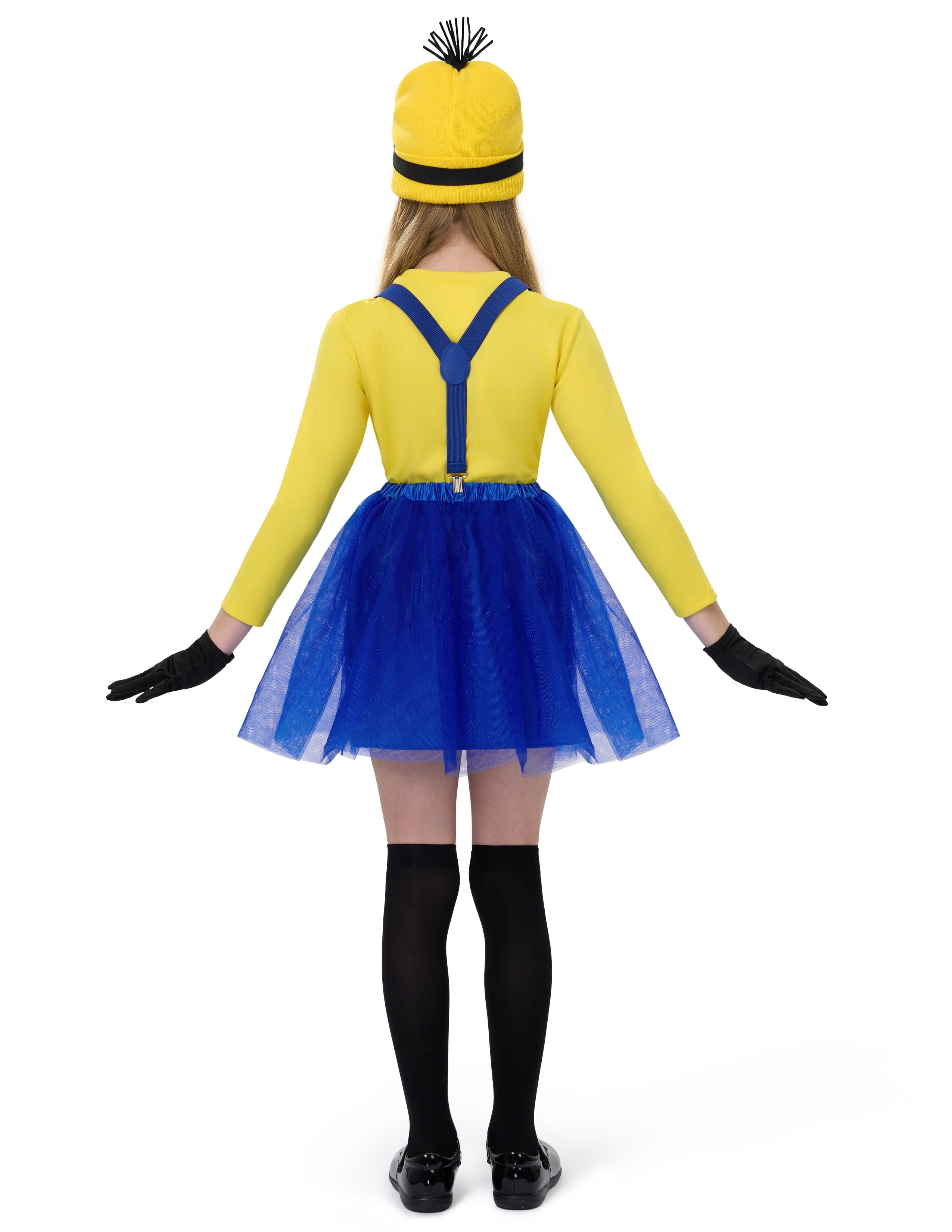  Halloween Kids Costume Accessories Set with Goggles/Beanie/Yellow Tutu Shirt/Suspenders/Gloves for Halloween Fancy Party Dress up Cosplay
