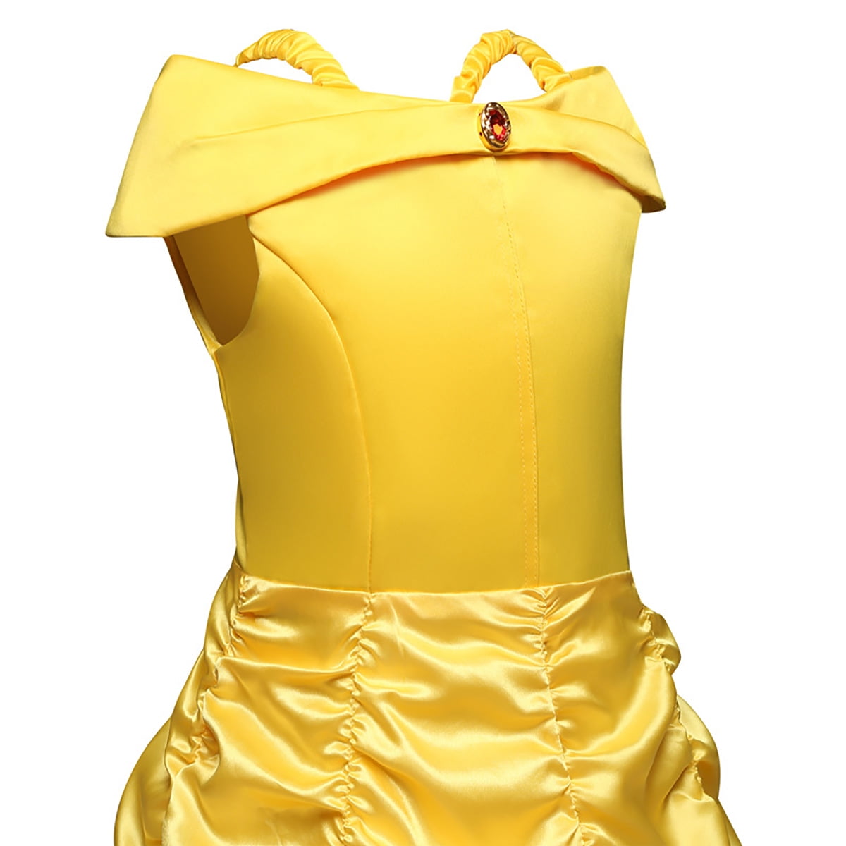  Princess Off Shoulder Layered Costume Dress for Little Girls with Accessories, Child 5-6 Years