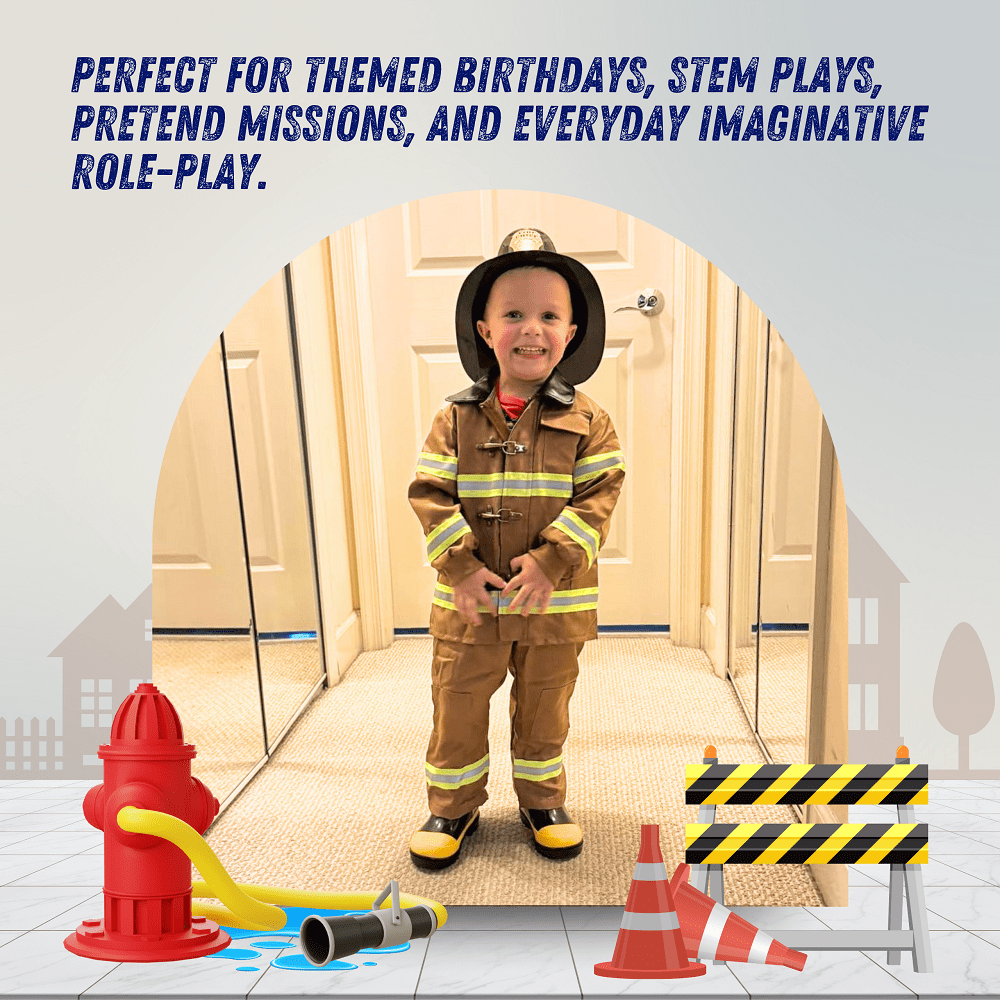 Dress Up America Fireman Costume for Kids - Role Play Firefighter Costume