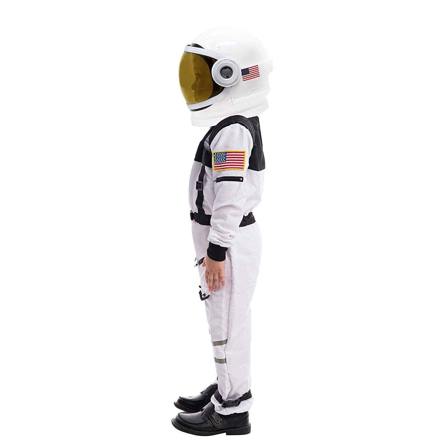  Astronaut Costume with Helmet for Kids Toddler Boys Halloween Dress Up Party and Roly Play Cosplay 3-14 Years