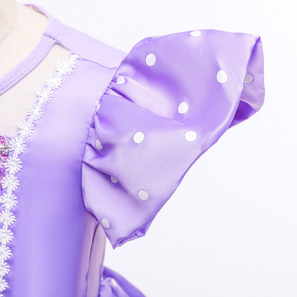 Girls Princess Costume Flutter Dress Female Halloween Cosplay Party Dress