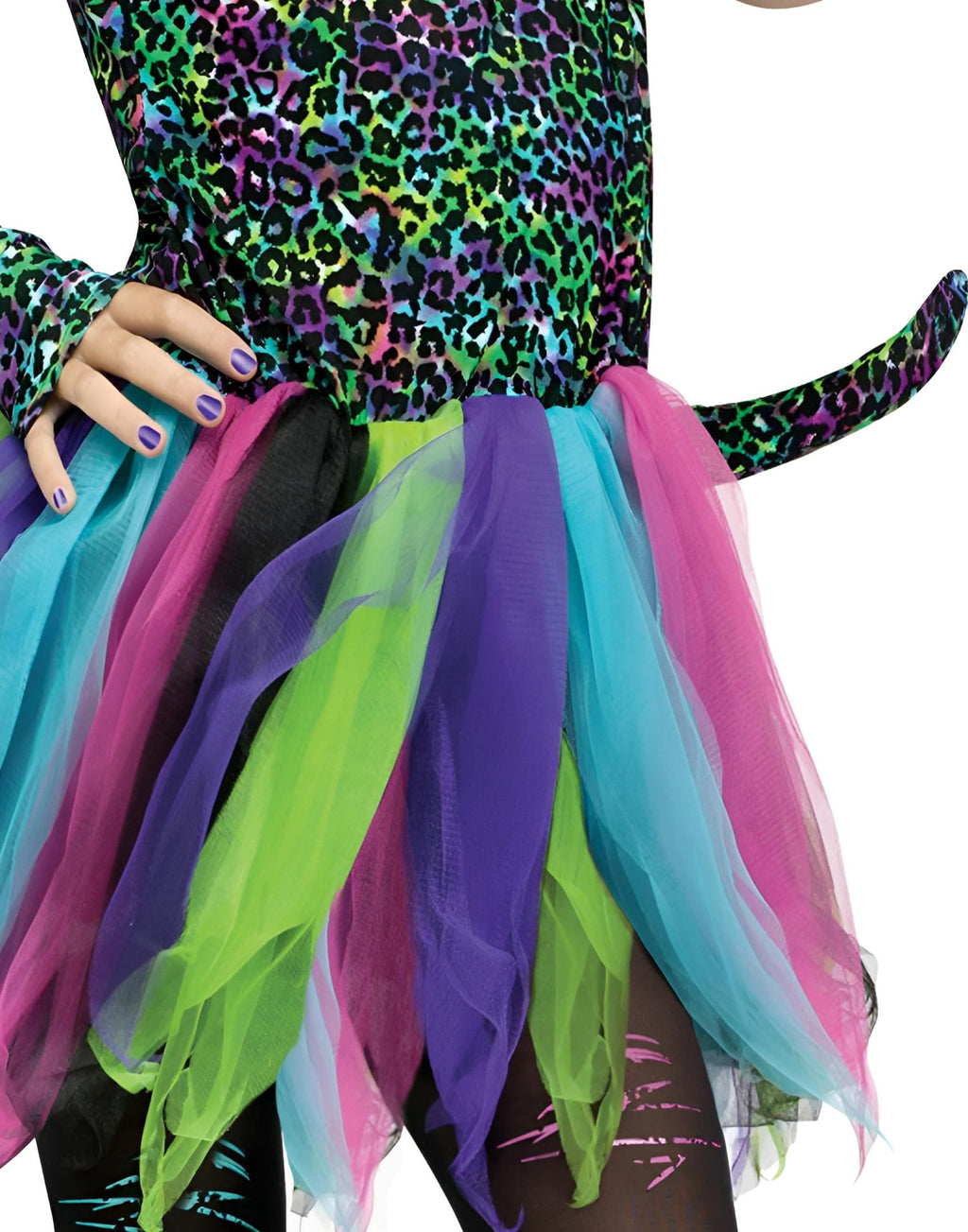  Child Wild Rainbow Cat Kids Halloween Costume